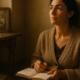Mujer escribiendo en una libreta al reconocer creencias limitantes ejemplos heredados de su familia.